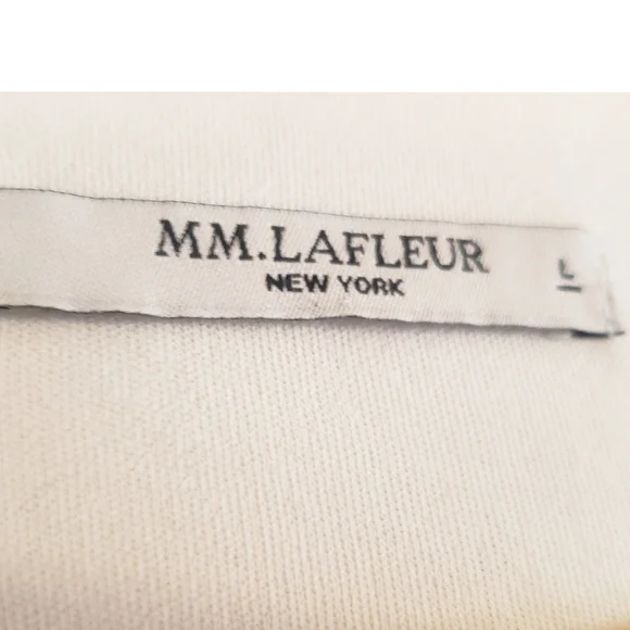 MM.LAFLEUR Lindy Top Womens Ivory L Scoopneck Layered Lined Classic Pullover - Picture 7 of 9